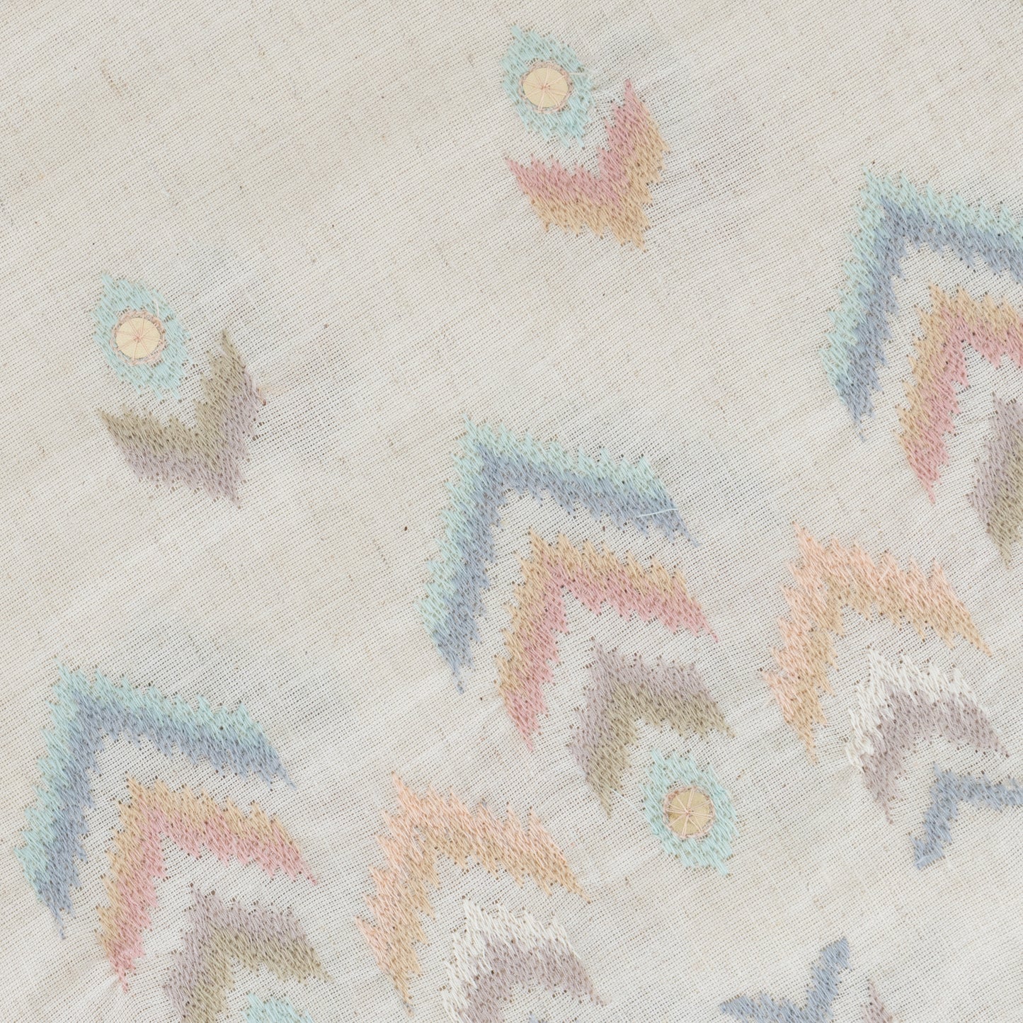 Embroidery linen pants