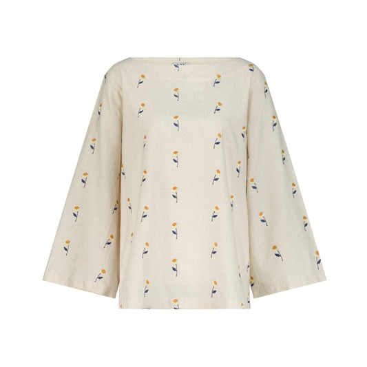 Blue sunflowers top