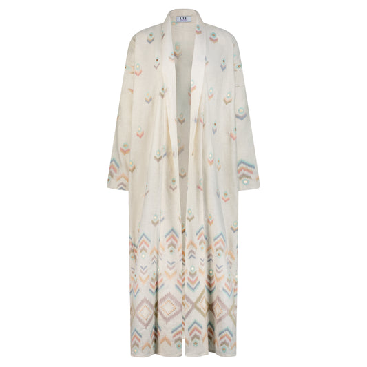 Pastel Embroidered Abaya
